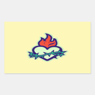 Heart Rectangular Sticker