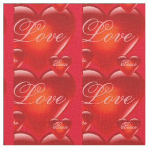 heart/red hearts/Love/Joy/Peace/Hope - red Fabric