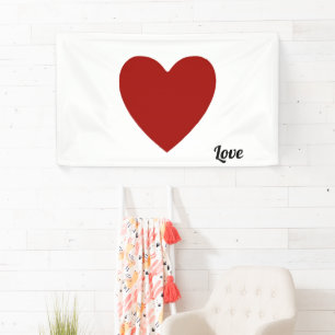 Heart Red Love Design Banner