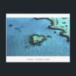 Heart Reef - Australia Postcard<br><div class="desc">The famous Heart Reef on the Great Barrier Reef of Australia</div>