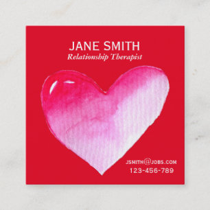 Heart Relationship Therapist business card