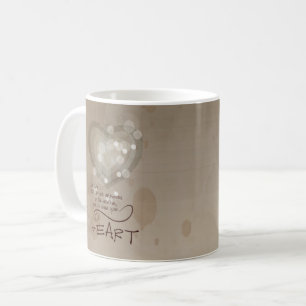 Heart Religious Encouragement, Grunge Coffee Mug