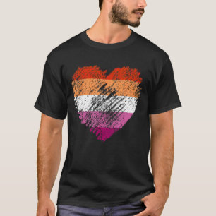 Heart Retro LGBT Pride Month Support LGBTQ Flag Le T-Shirt