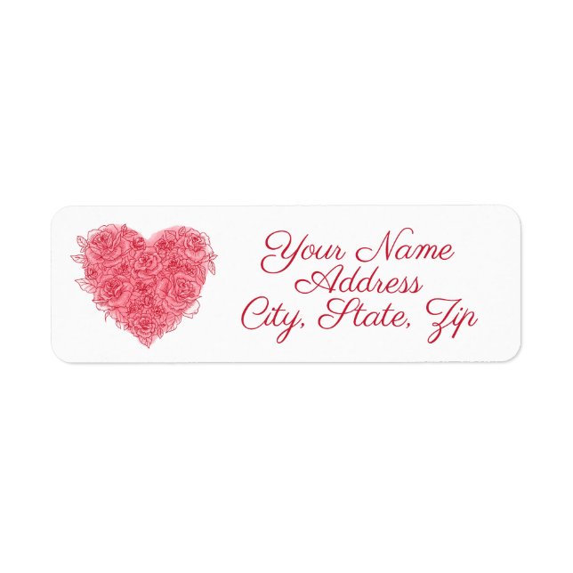 Heart Return Address Label (Front)