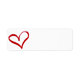 Heart Return Address Label