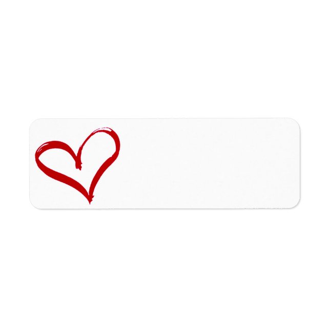 Heart Return Address Label (Front)