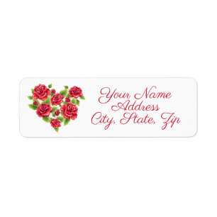 Heart Return Address Label