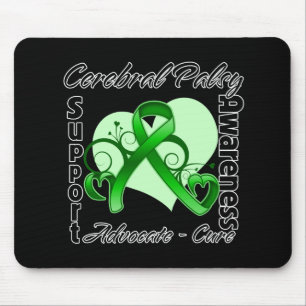 Heart Ribbon - Cerebral Palsy Awareness Mouse Pad