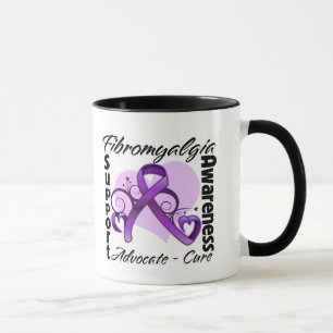 Heart Ribbon - Fibromyalgia Awareness Mug