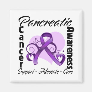 Heart Ribbon - Pancreatic Cancer Awareness Magnet