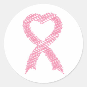 Heart Ribbon Scribble Sticker