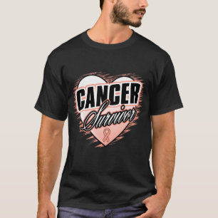 Heart Ribbon Survivor Endometrial Cancer T-Shirt