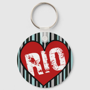 heart rio de janeiro key ring