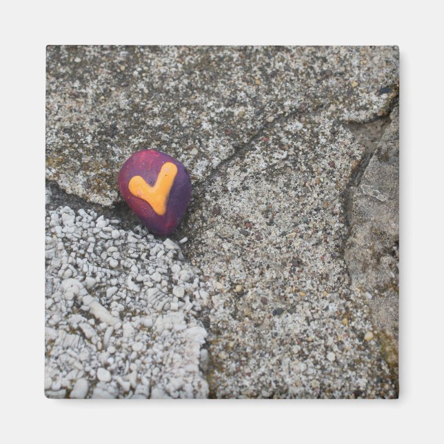 Heart Rock and Fossil Rock Magnet (Front)