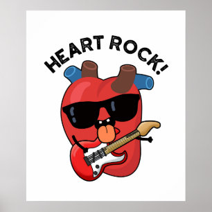 Heart Rock Funny Music Pun Poster