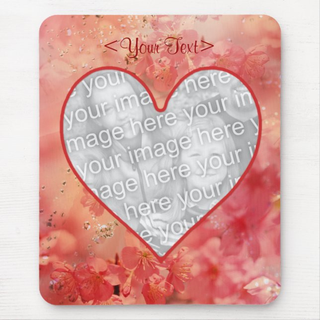 Heart Romance Mousepad- Template Mouse Pad (Front)