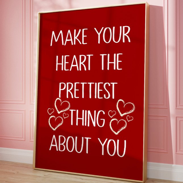 Heart Romantic Self Love Quote Trendy Aesthetic Poster (Creator Uploaded)