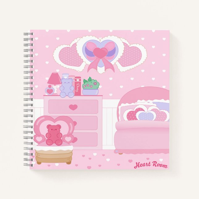 Heart Room Spiral Notebbok Notebook (Front)