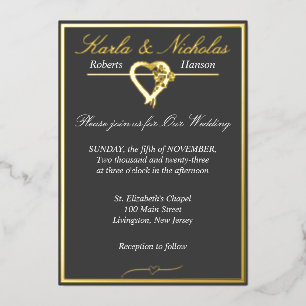 Heart & Roses, Grey & White Wedding