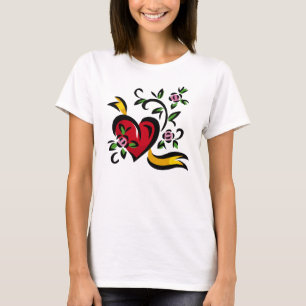 Heart, Roses, Ribbon T-Shirt