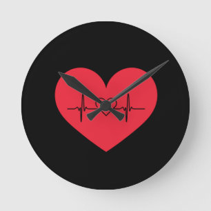 heart round clock