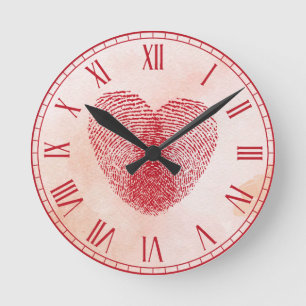 Heart Round Clock