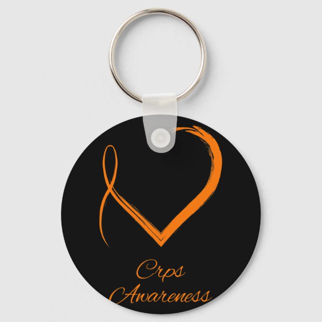 Heart RSD CRPS Awareness 1 Key Ring (Front)
