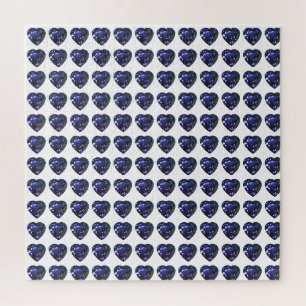 Heart Sapphire Blue Jigsaw Puzzle