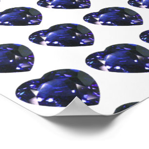 Heart Sapphire Blue Poster