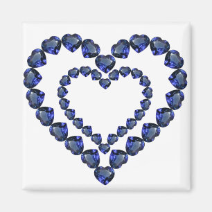 Heart Sapphire Gemstone Magnet
