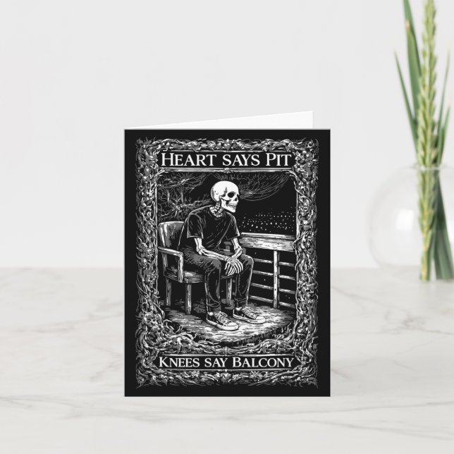 Heart Says Pit Knees Say Card (Front)