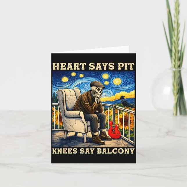 Heart Says Pit Knees Say Card (Front)