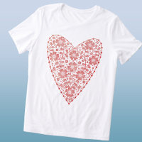 Heart Scandinavian Red White