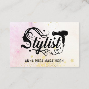 *~* Heart Scissors Heart Glitter Dryer AP6 Business Card