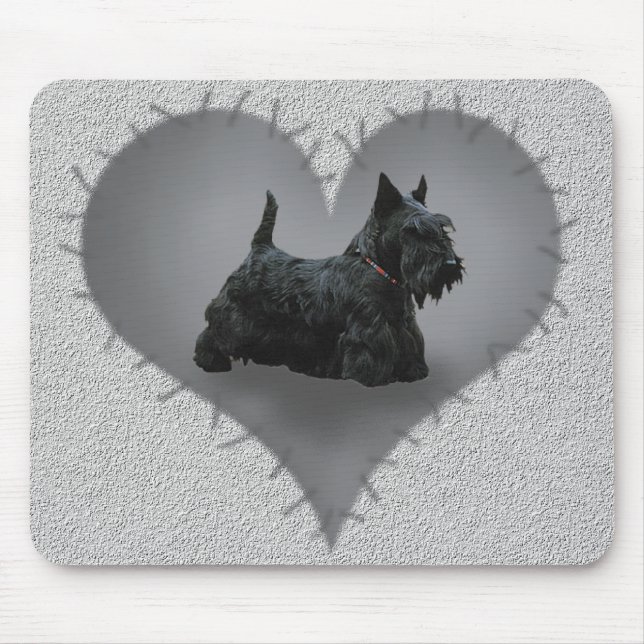 Heart Scottie Mouse Pad (Front)