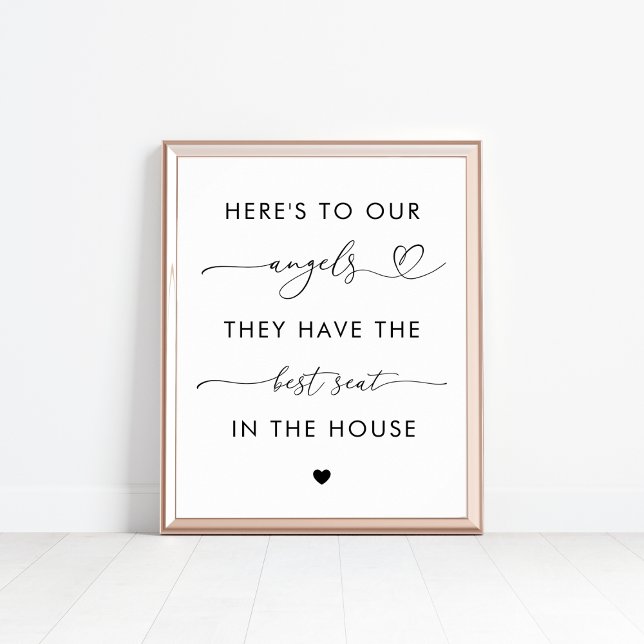 Heart Script Angels In Memory Of Wedding Sign (Creator Uploaded)