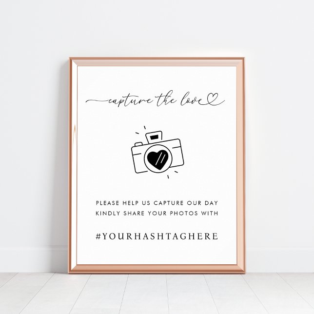 Heart Script Capture the Love Camera Wedding Sign (Creator Uploaded)