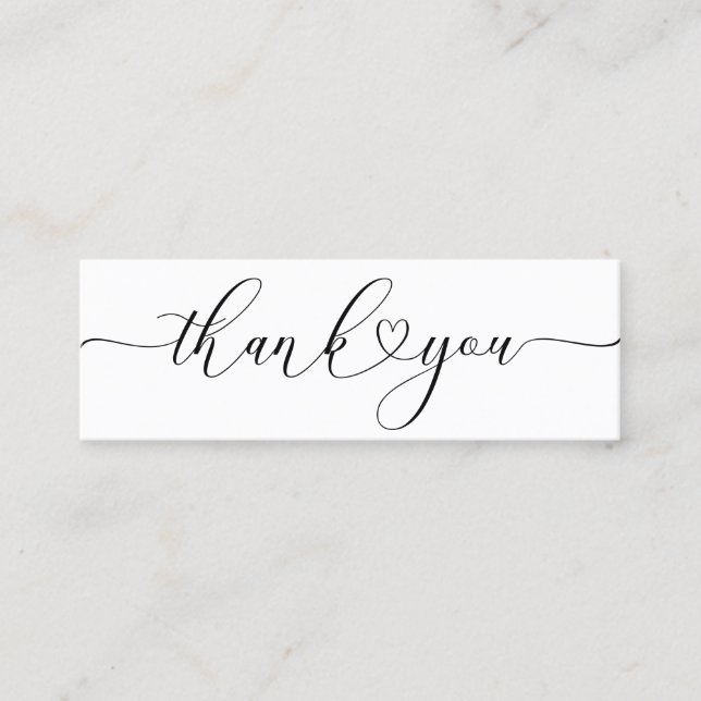 heart script lettering thank you insert  (Front)