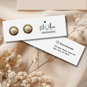 Heart Script Stud Earring Jewelry Display Card