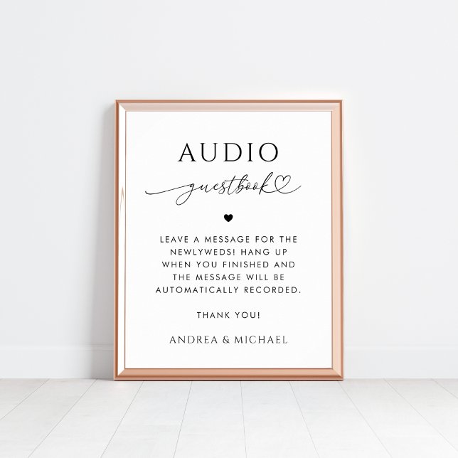 Heart Script Typography Audio Guestbook Wedding (Creator Uploaded)
