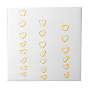 Heart Scroll Ceramic Tile