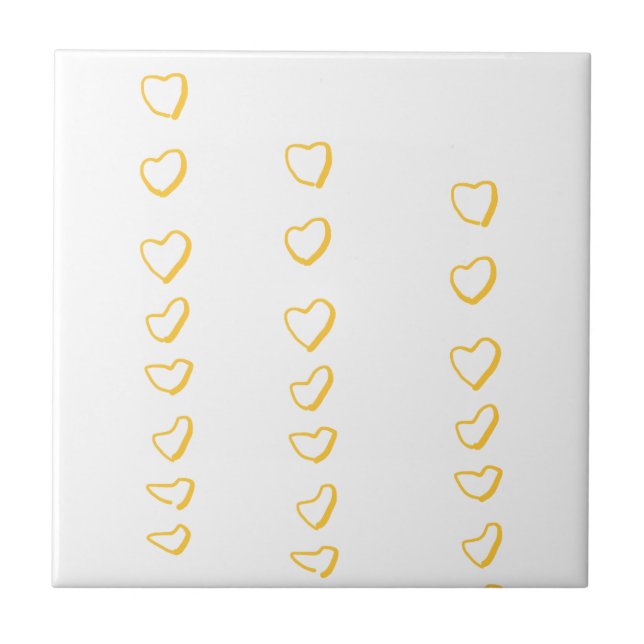 Heart Scroll Ceramic Tile (Front)