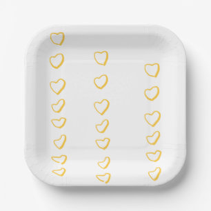 Heart Scroll Paper Plate