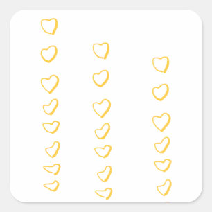 Heart Scroll Square Sticker