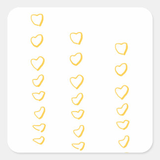 Heart Scroll Square Sticker