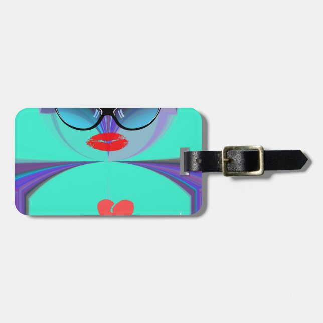 Heart Selfie Luggage Tag (Front Horizontal)