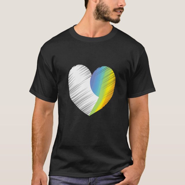 Heart Semicolon  Mental Health Awareness Men Women T-Shirt (Front)