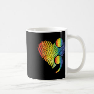 Heart Semicolon Mental Health Suicide Awareness Pr Coffee Mug