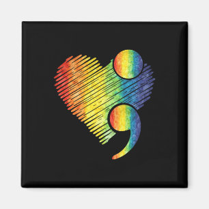 Heart Semicolon Mental Health Suicide Awareness Pr Magnet