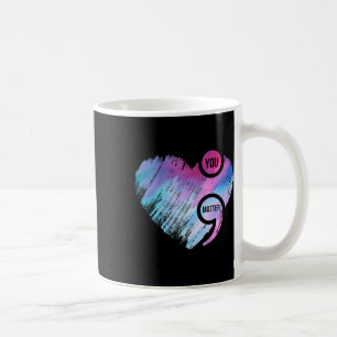 Heart Semicolon Project Suicide Prevention Awarene Coffee Mug